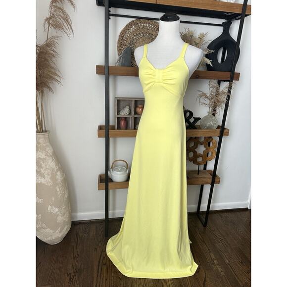Unbranded Dresses & Skirts - Vintage 60’s Size 5/6 Small Yellow Maxi Dress